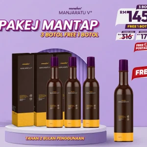 PAKEJ COMBO 4 BOTOL MANJARATU V+