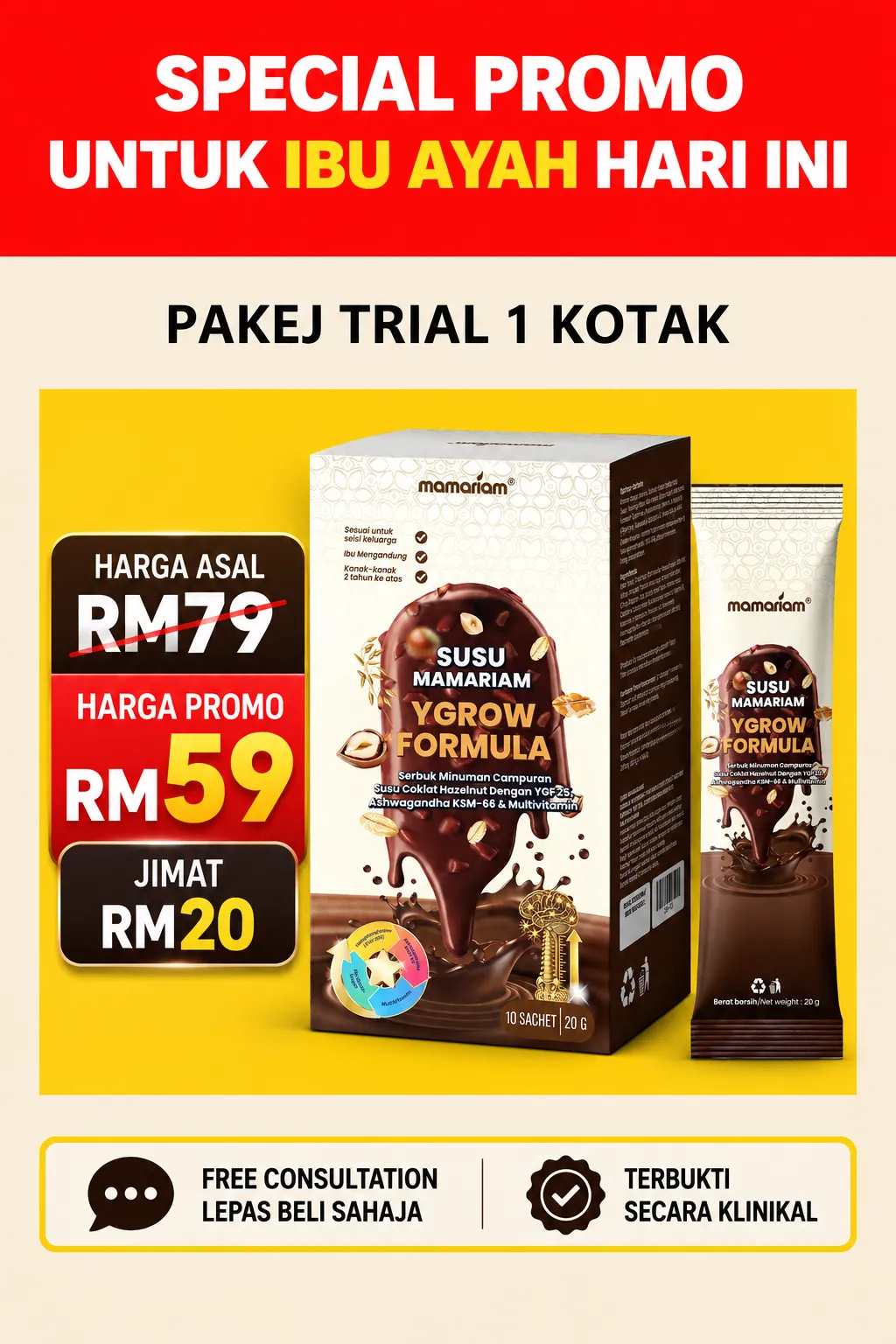 Promo 1 Kotak YGROW Formula